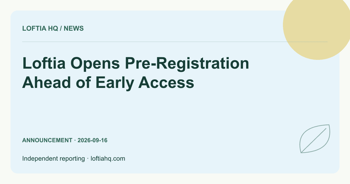 Loftia Opens Pre-Registration Ahead of Early Access — Loftia HQ independent news